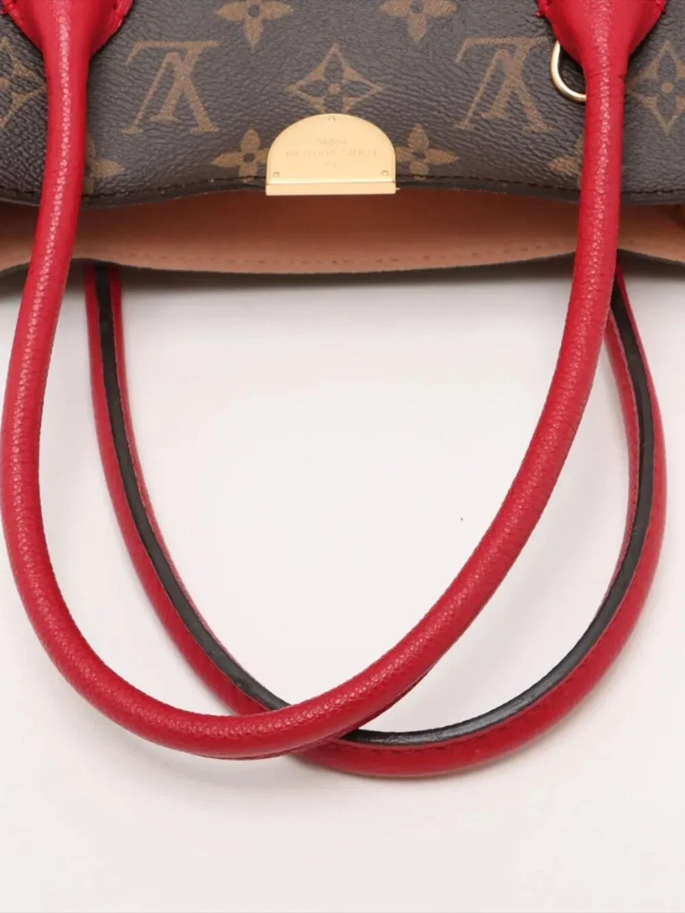 Louis Vuitton Monogram Canvas Tote with Red Trim